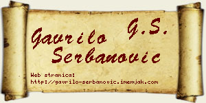 Gavrilo Šerbanović vizit kartica
